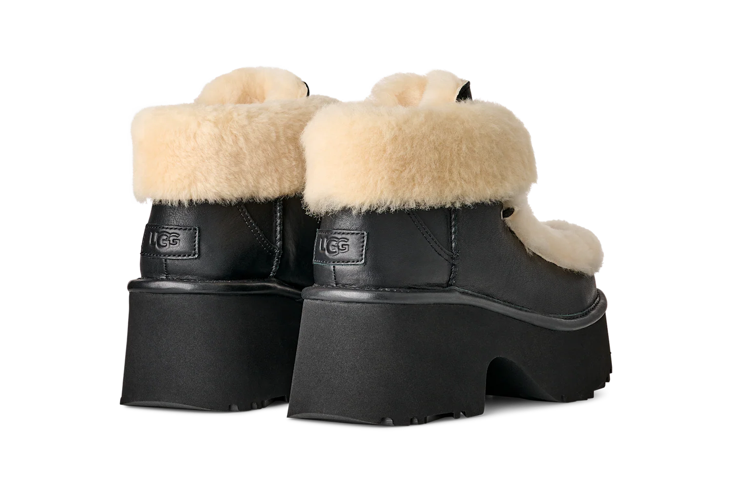 UGG Esmee Leather Lace Up Boot Black, Black (1176110-BLK)