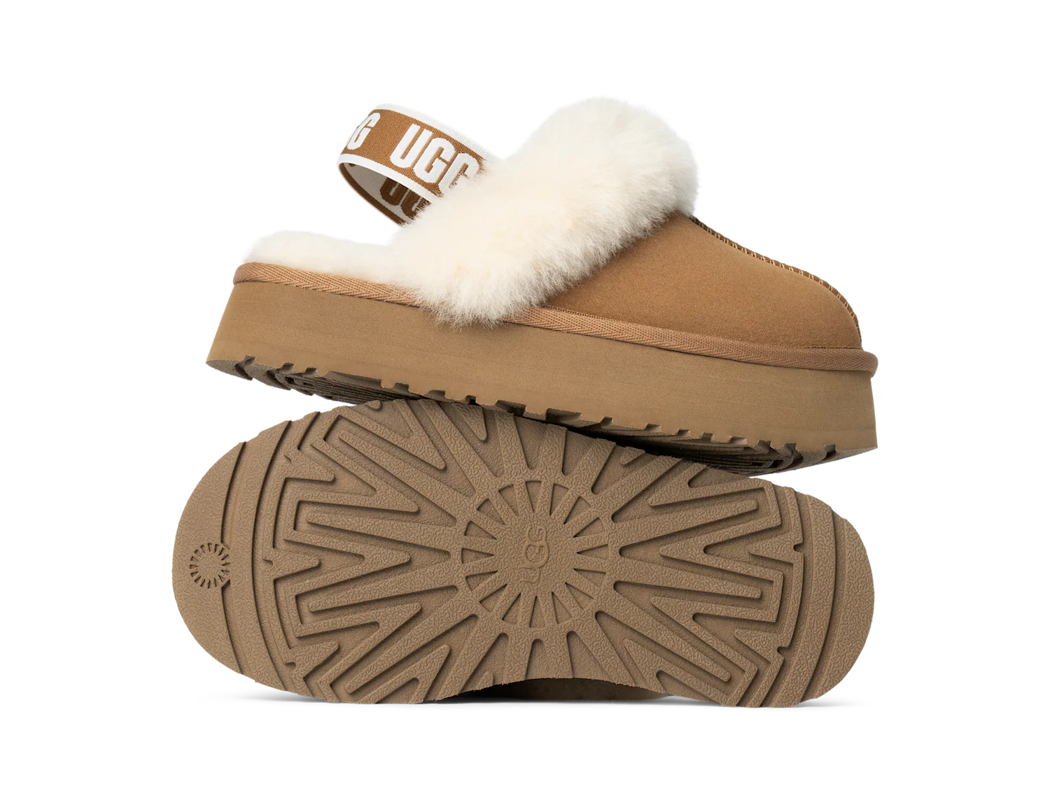 UGG Funkette Slipper Chestnut (Kids), Chestnut (1130395K-CHE)