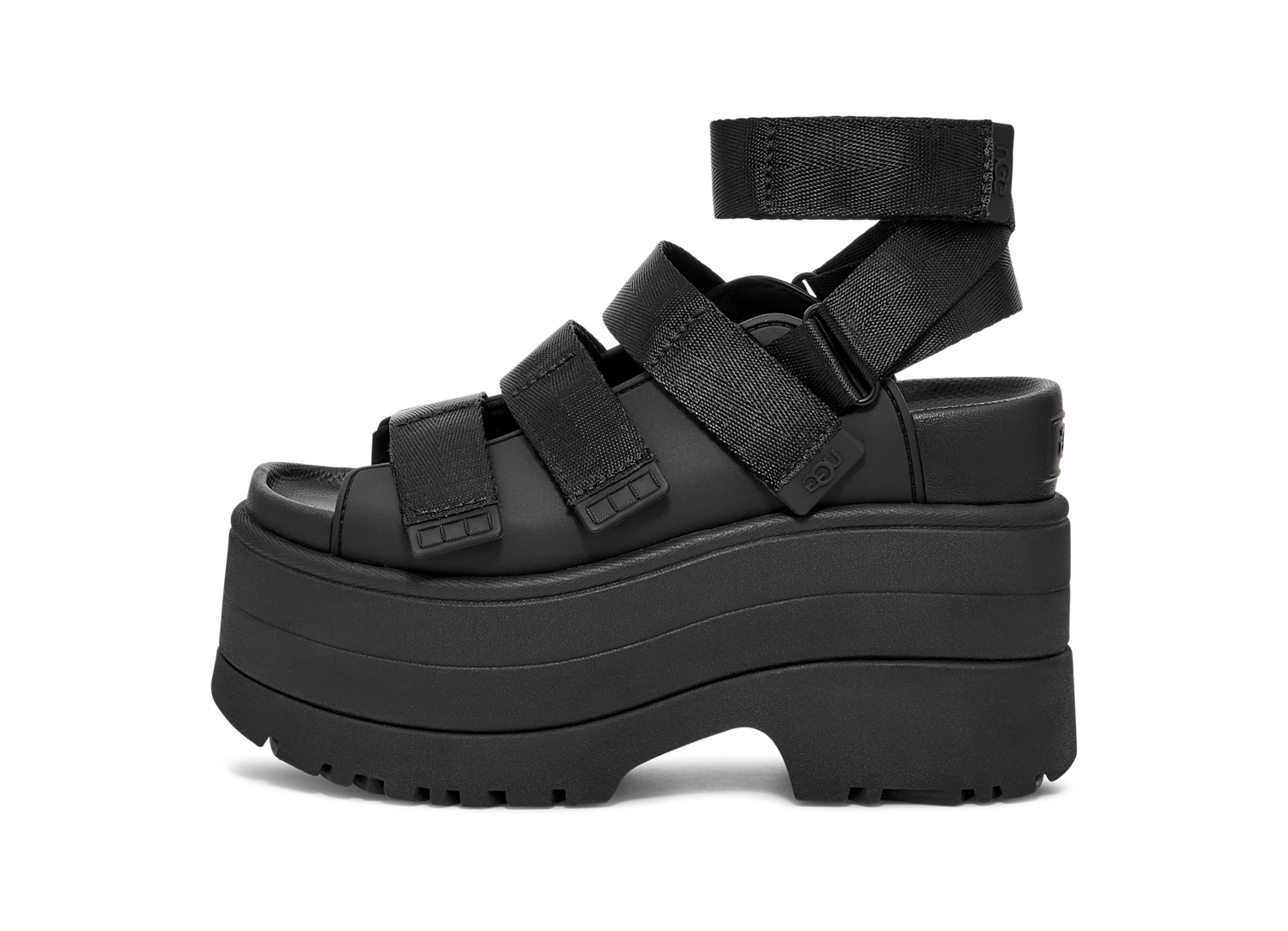 UGG GoldenRise Platform Sandals Black, Black (1167431-BLK)