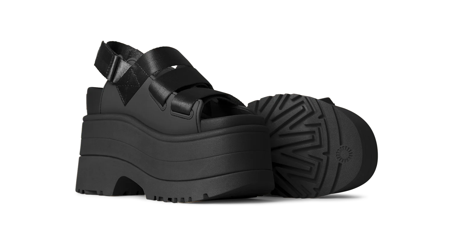 UGG GoldenRise Platform Sandals Black, Black (1167431-BLK)