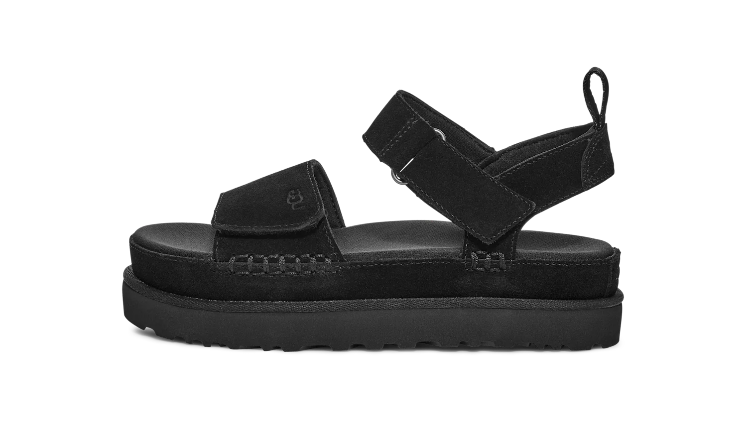 UGG Goldenstar Platform Sandal Black, Black (1136783-BLK)