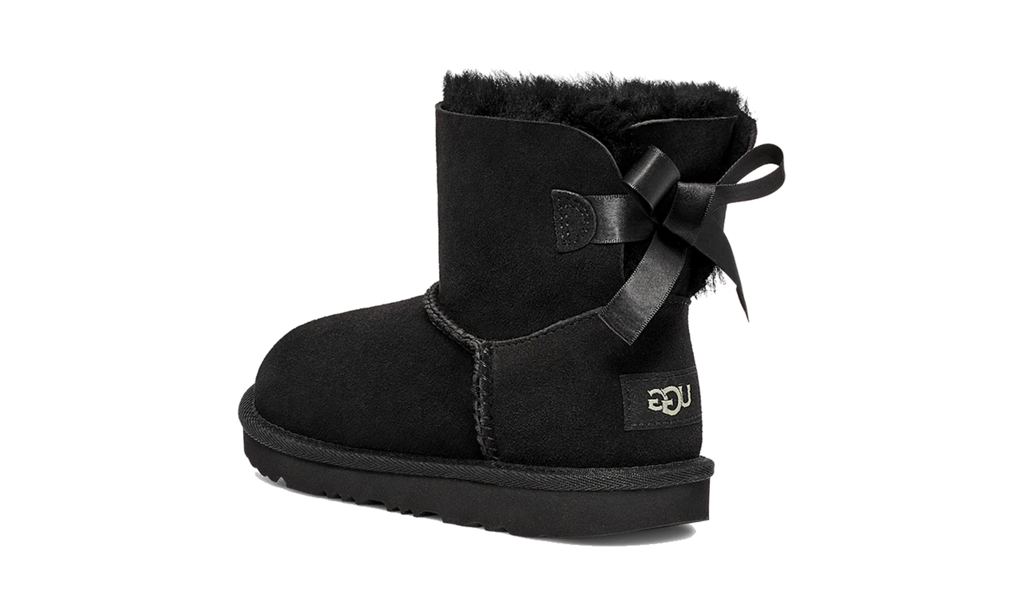 UGG Mini Bailey Bow II Boot Black (Kids)