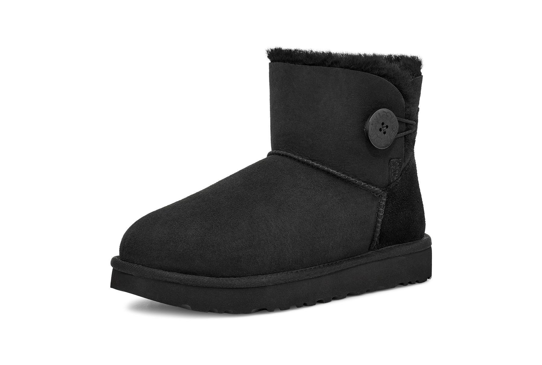 UGG Mini Bailey Button Boot Black, Black (1016422-BLK)