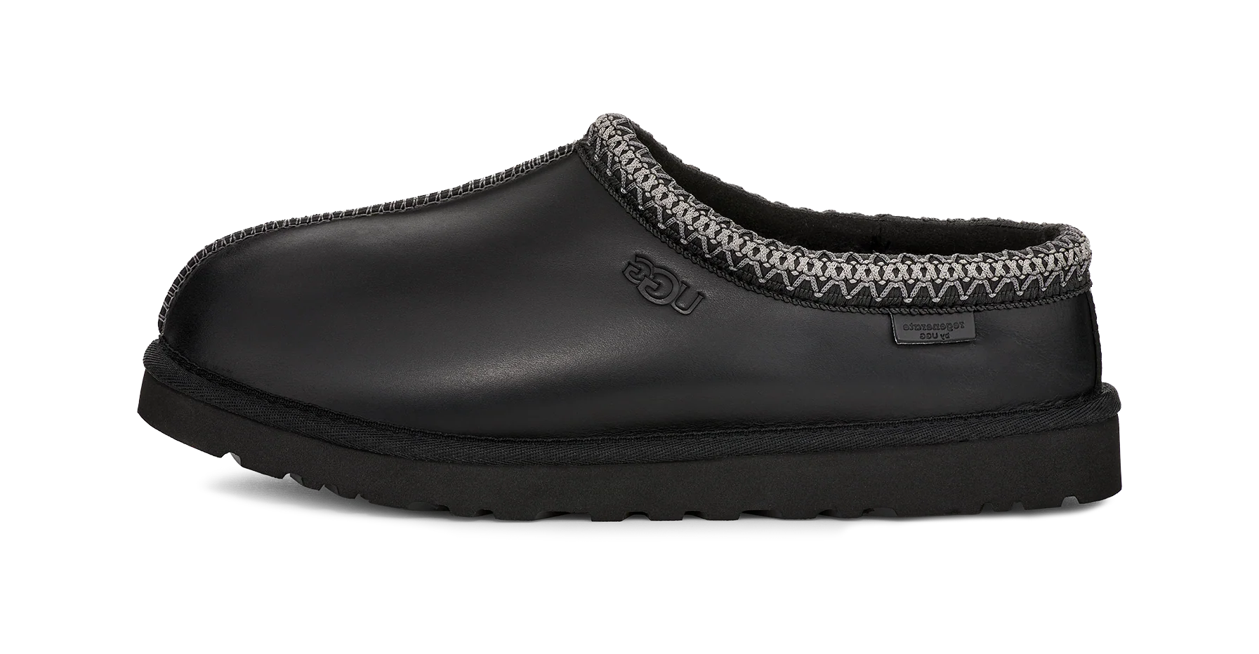 UGG Tasman LTHR Regen Slipper Black, Black (1163890-BLK)