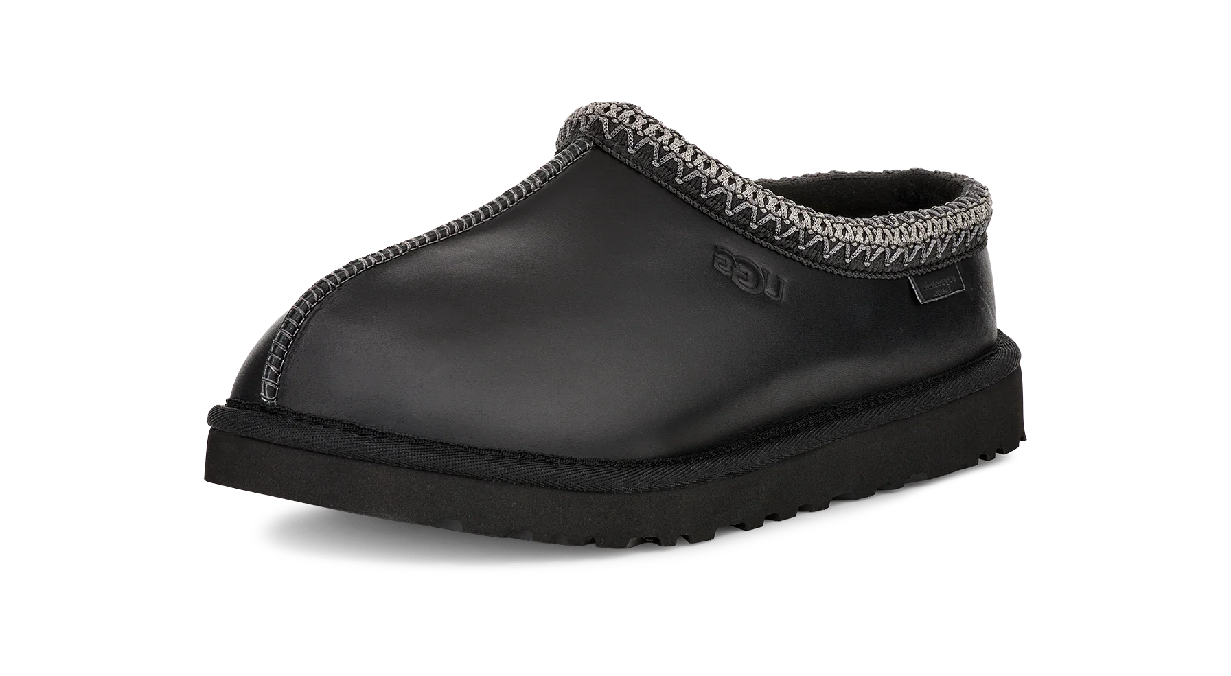 UGG Tasman LTHR Regen Slipper Black, Black (1163890-BLK)