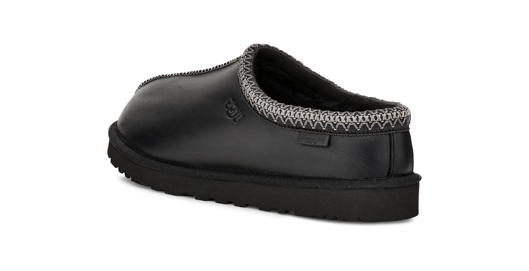 UGG Tasman LTHR Regen Slipper Black, Black (1163890-BLK)