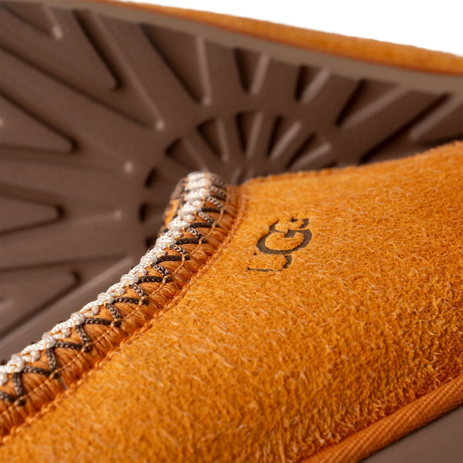 UGG Tasman Shaggy Suede Slipper Dark Apricot, Dark Apricot (1166930-DCT)