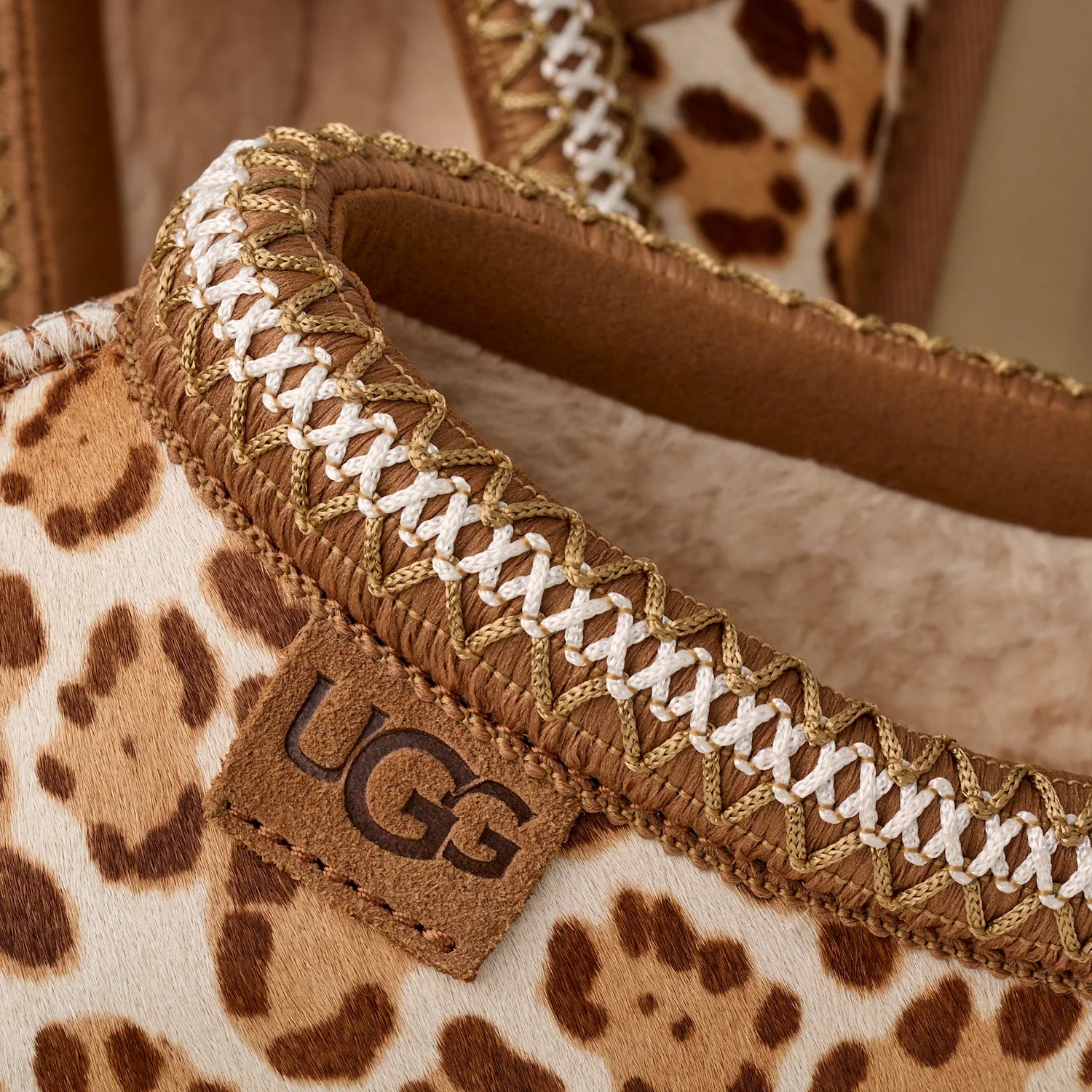 UGG Tazz Plains Slipper Felicity Leopard Jasmine