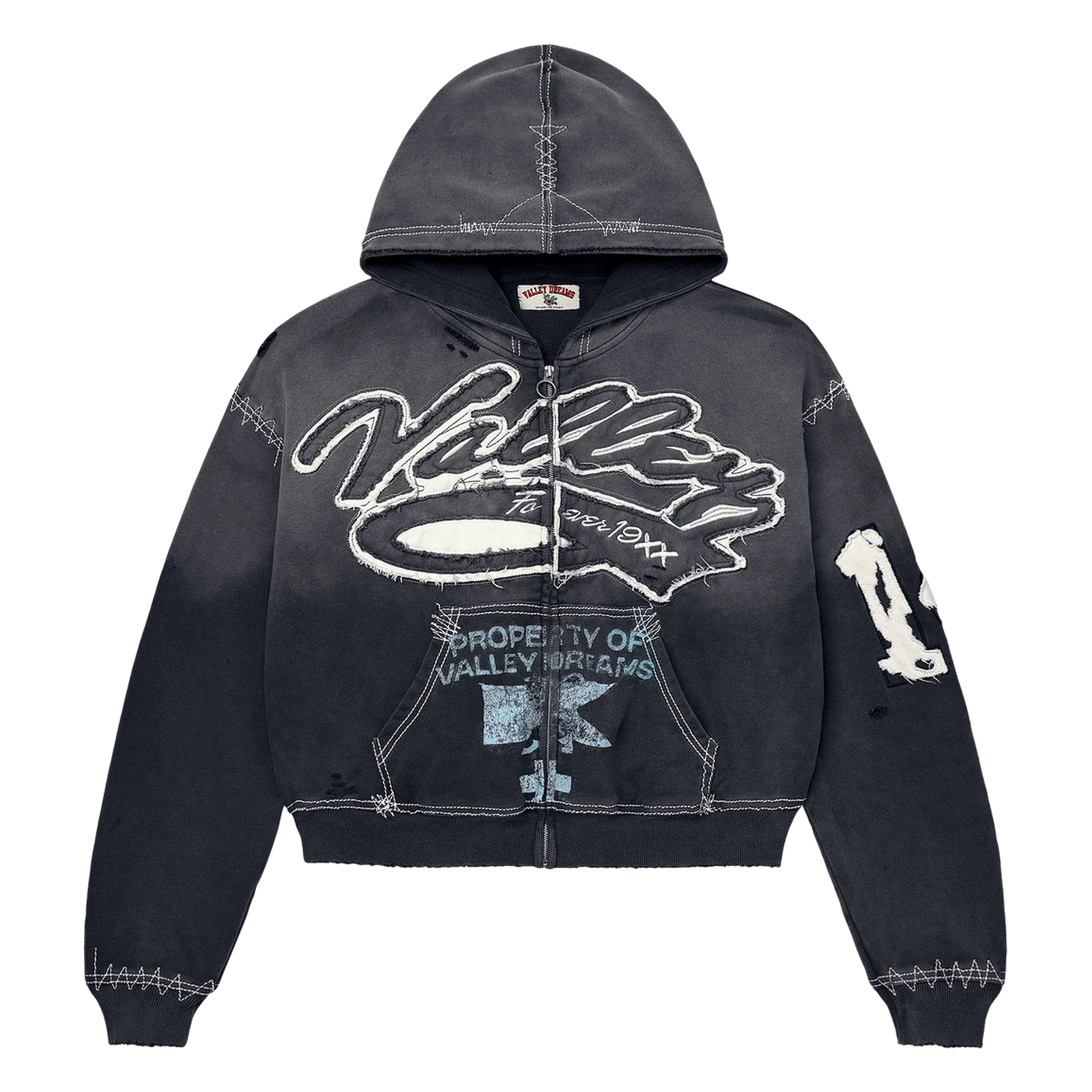 Vale Forever Religion Zip Up Hoodie Black
