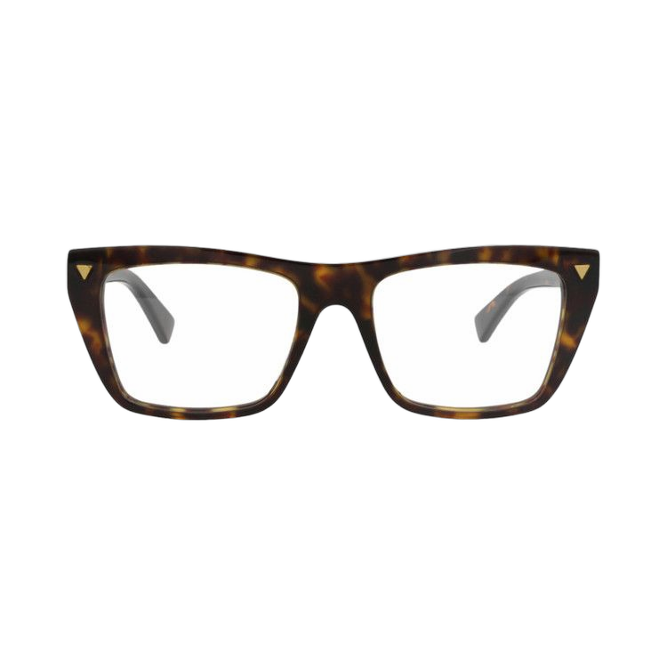 Bottega Veneta Square-Frame Recycled Acetate Optical Frames Havana/Transparent