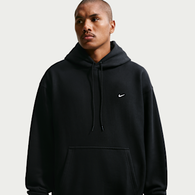 Nike Solo Swoosh Men's Pullover Hoodie Black/Black/White