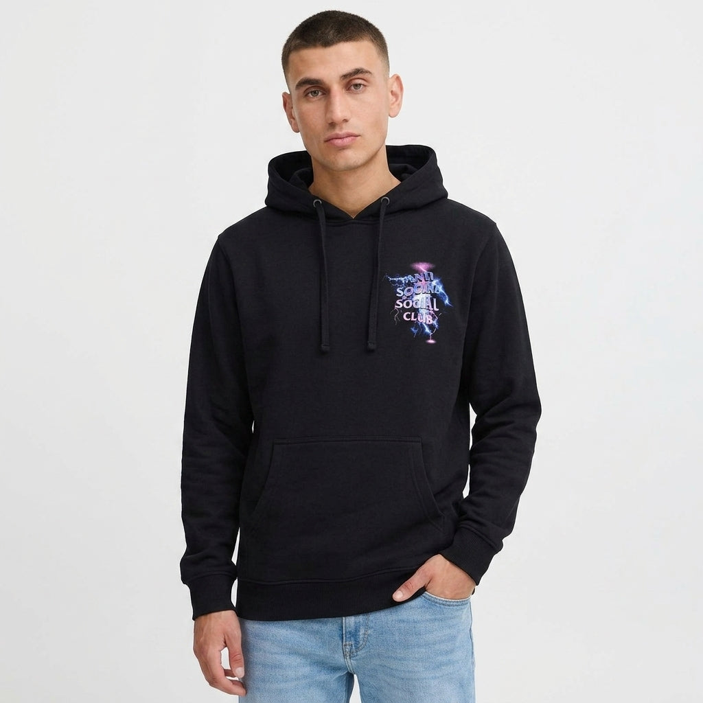 Anti Social Social Club Bolt From The Blue Hoodie Black