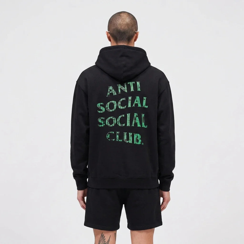 Anti Social Social Club Glitch Hoodie Black
