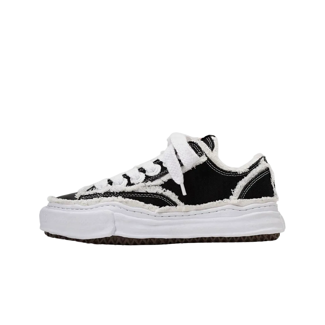 Maison Mihara Yasuhiro Peterson OG Sole Canvas Low Frayed Black
