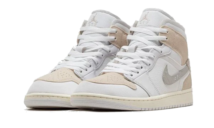 Air Jordan 1 Mid SE Craft Tech Grey, White/Light Orewood Brown/Tech Grey/Sail (DM9652-120)