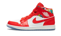 Air Jordan 1 Mid Barcelona Sweater Red Patent