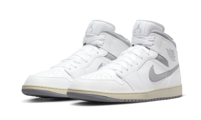 Air Jordan 1 Mid Neutral Grey, White/Stealth (554724-135 / 554725-135)
