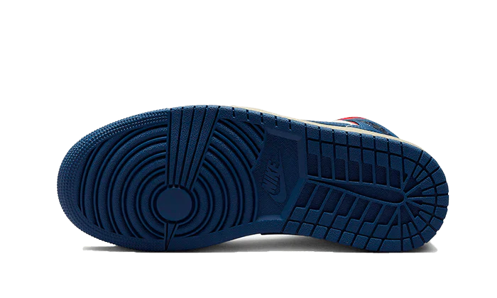 Air Jordan 1 Mid French Blue Gym Red, White/French Blue-Gym Red-Sail (BQ6472-146)