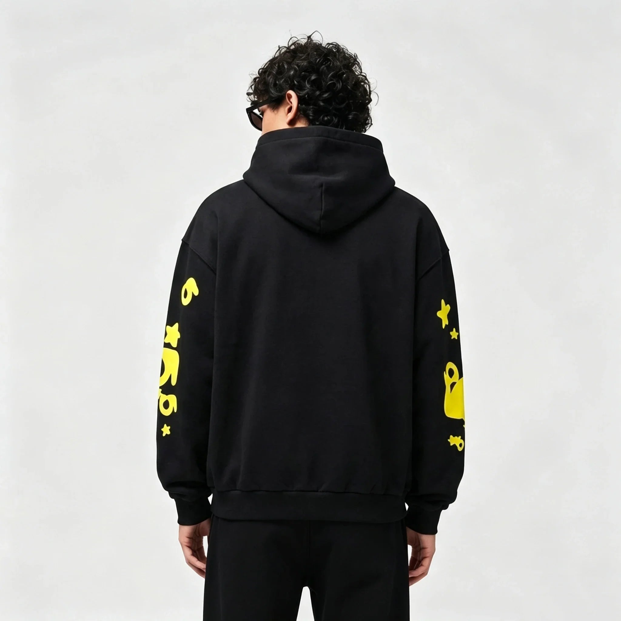 Sp5der Beluga Hoodie Onyx/Yellow