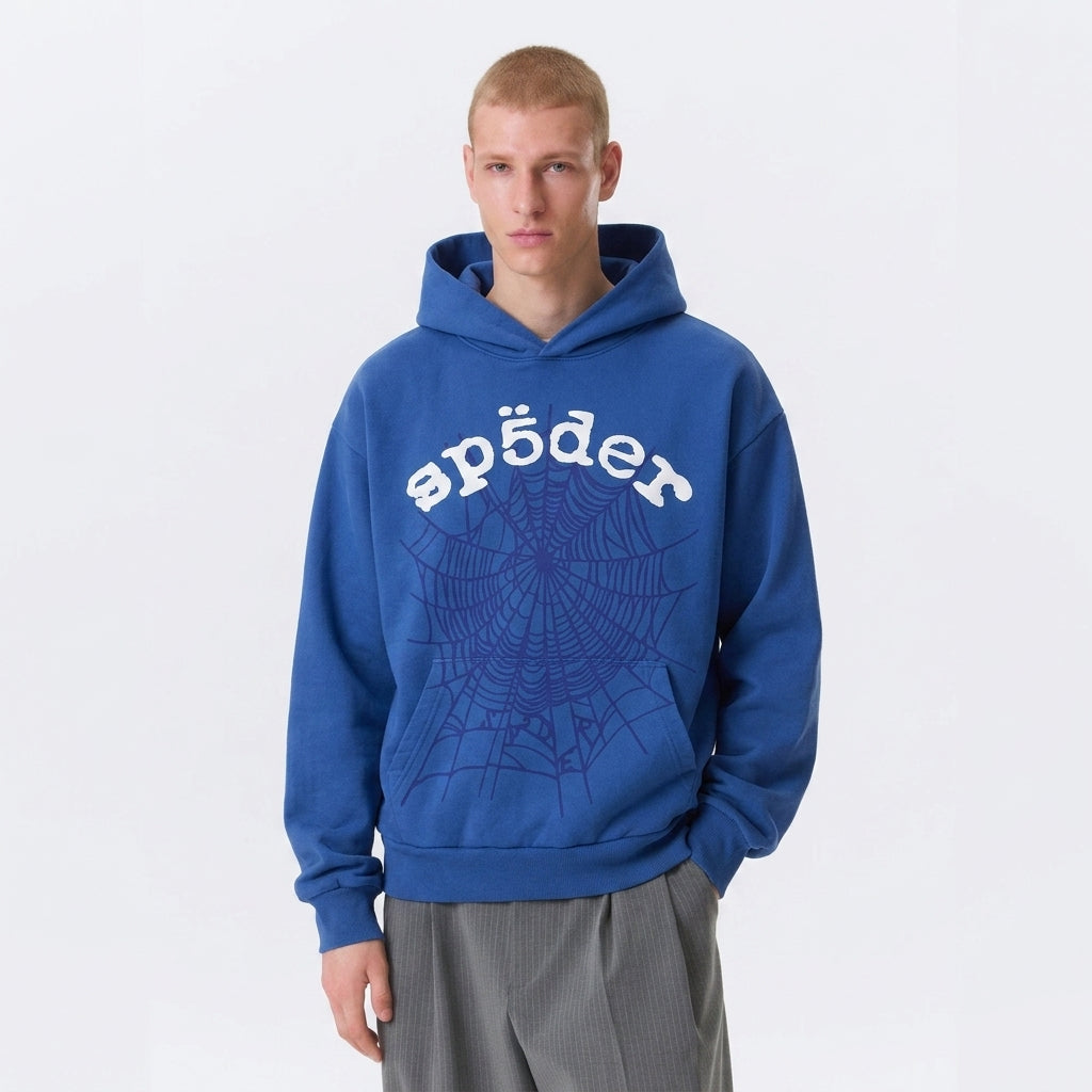 Sp5der Legacy Hoodie Blue