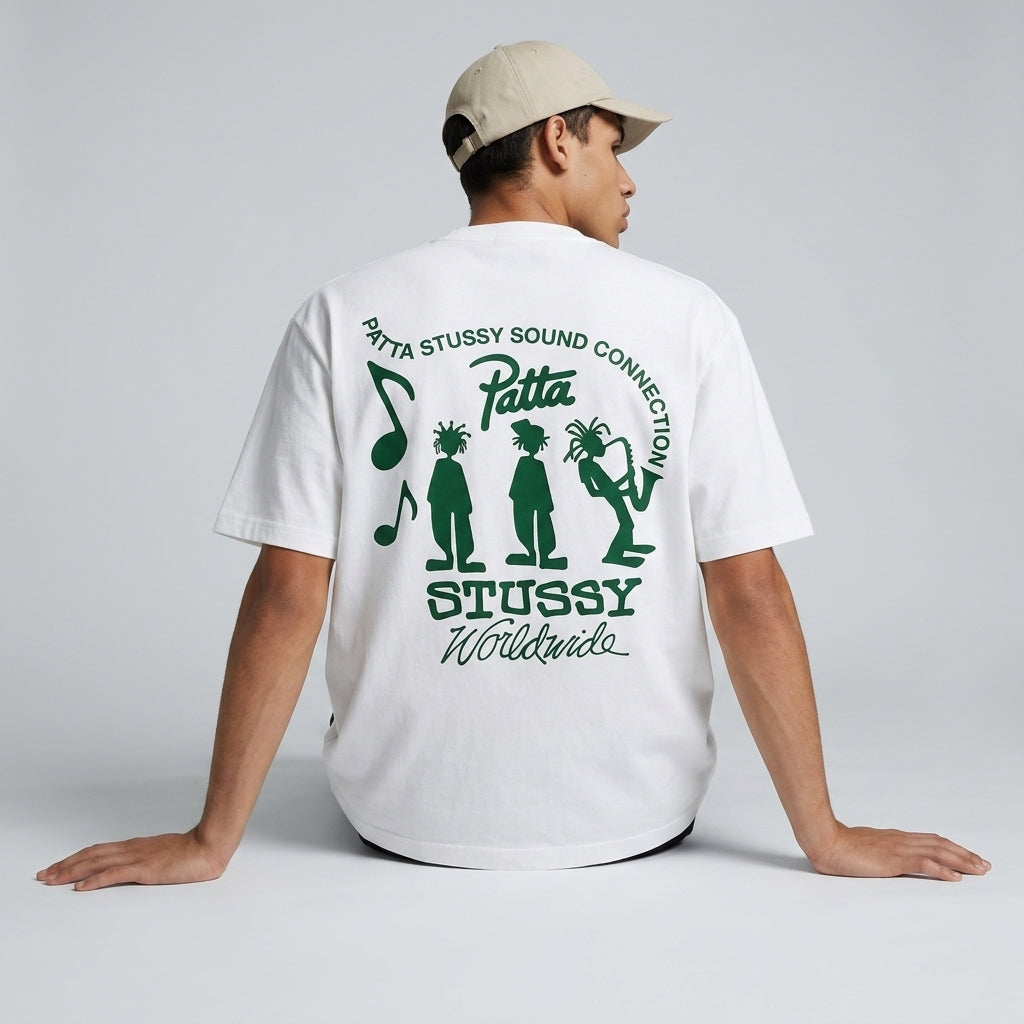 Stussy x Patta Sound Connection T-Shirt White