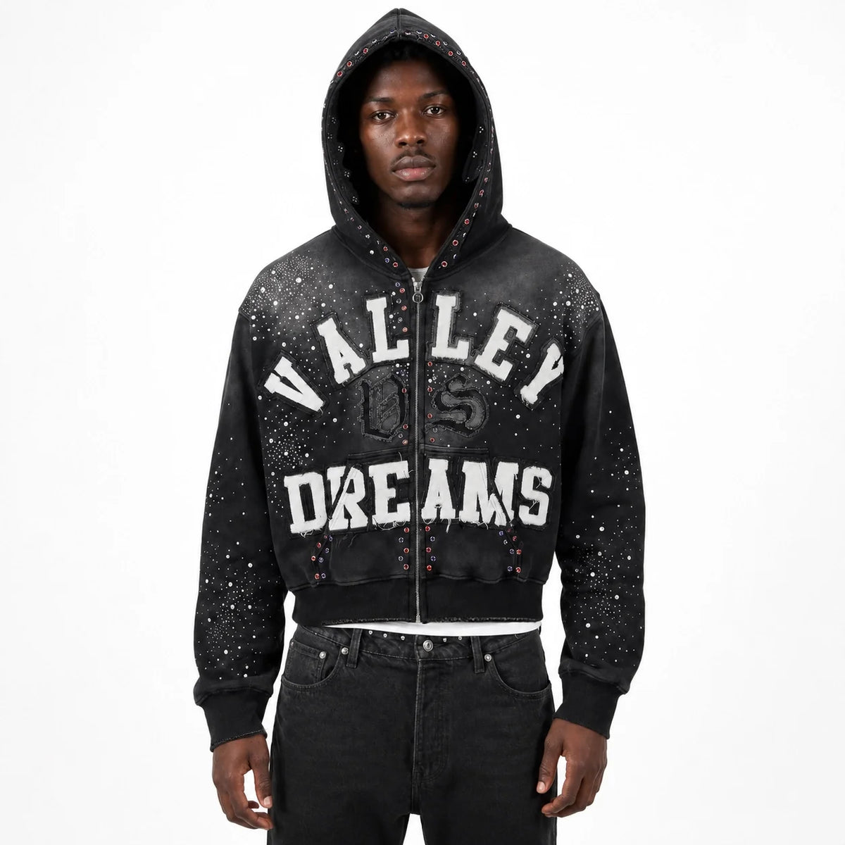 Vale Forever Classico Zip Up Hoodie Black