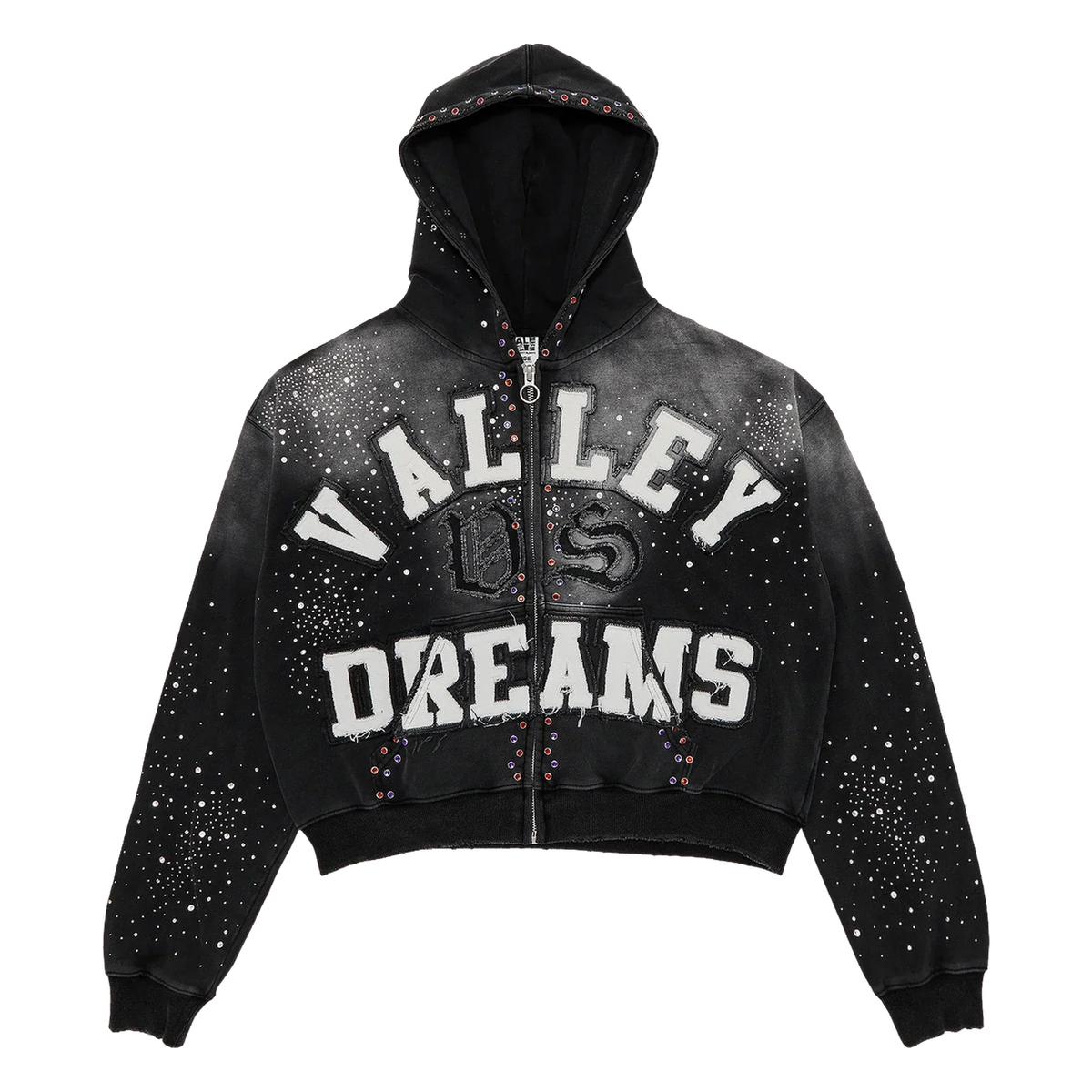 Vale Forever Classico Zip Up Hoodie Black