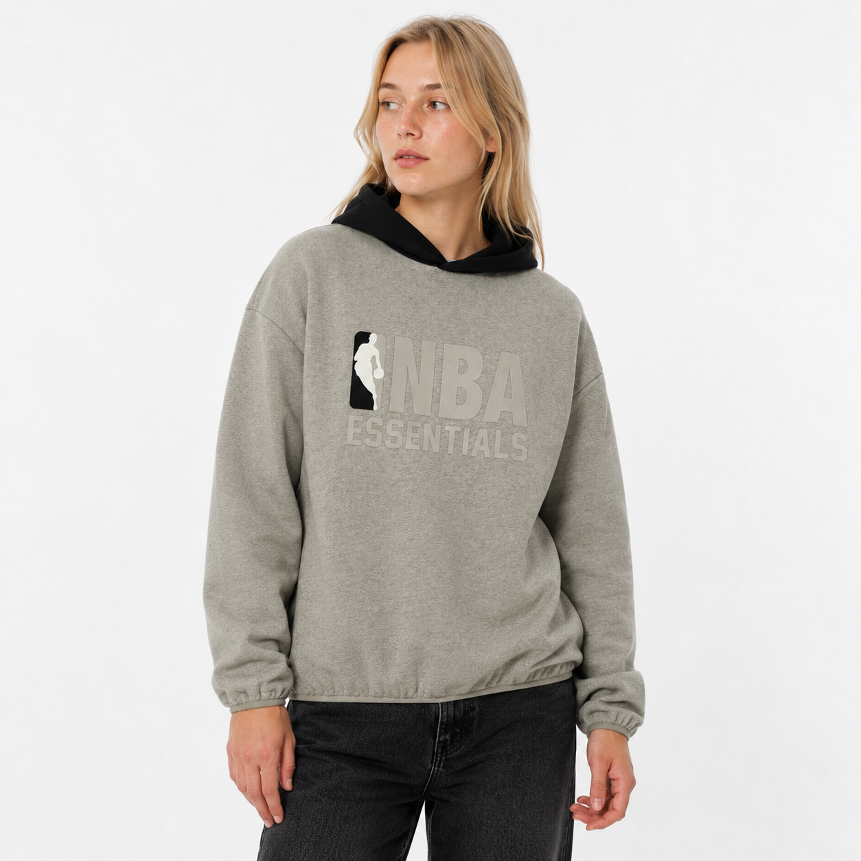 Fear of God Essentials NBA Hoodie Warm Heather/Black
