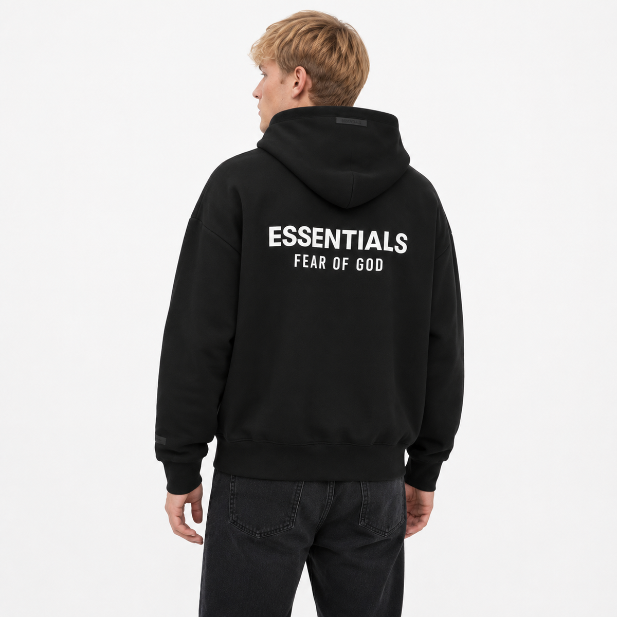 Fear of God Essentials Zip Up Hoodie Black