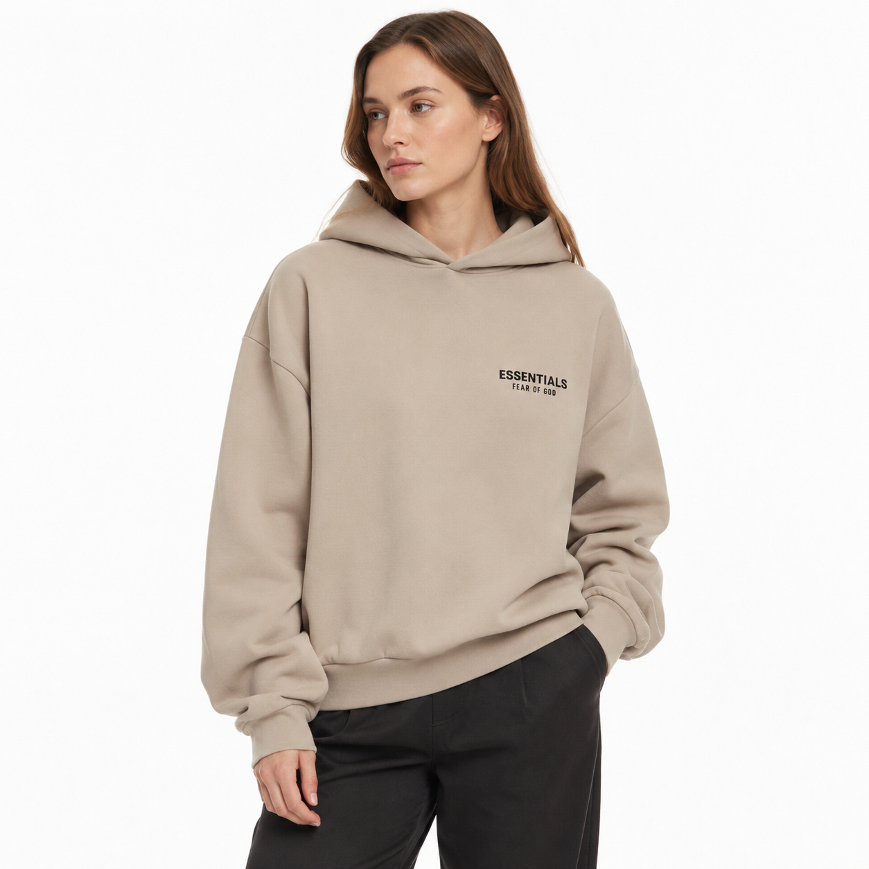 Fear of God Essentials Hoodie Desert Sand
