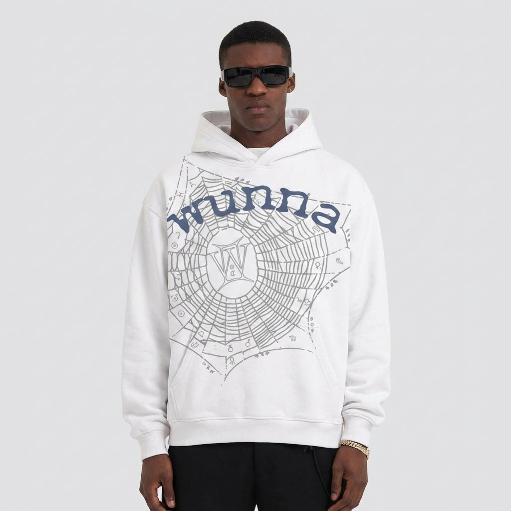 Sp5der Wunna Hoodie White