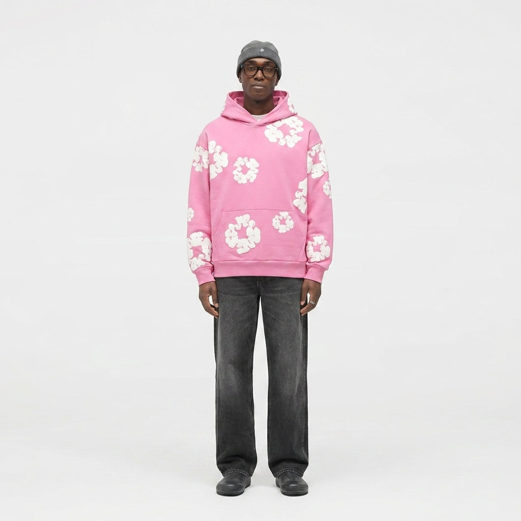 Denim Tears The Cotton Wreath Hoodie Pink
