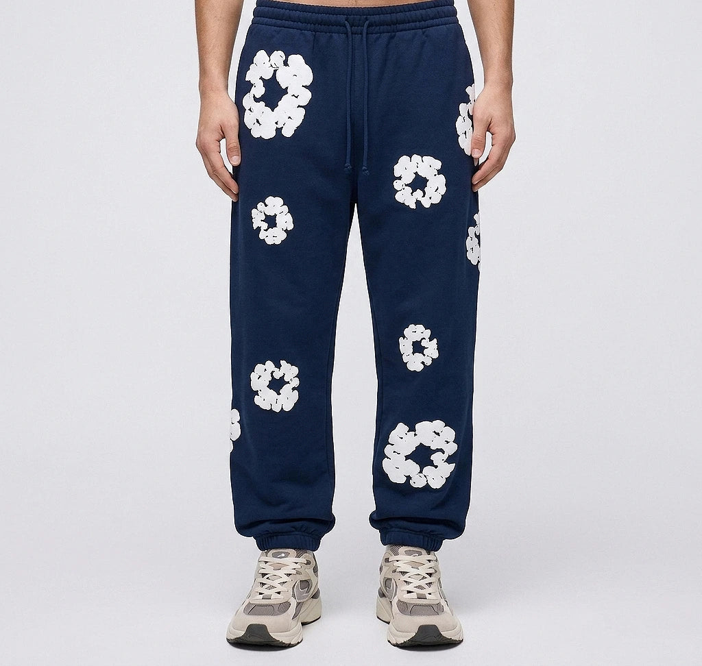 Denim Tears Cotton Wreath Sweatpants Navy
