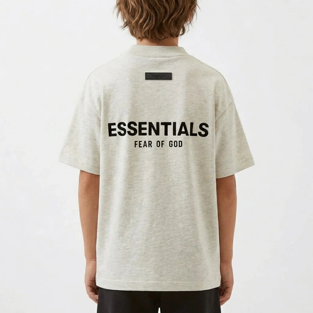 Fear of God Essentials T-shirt Light Oatmeal (Kids)