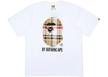 BAPE A Bathing Ape Check by Bathing Tee White/Beige