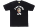 BAPE Check College Tee Black/Beige