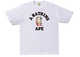 BAPE Check College Tee White/Beige
