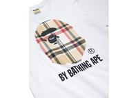 BAPE A Bathing Ape Check T-Shirt White Beige