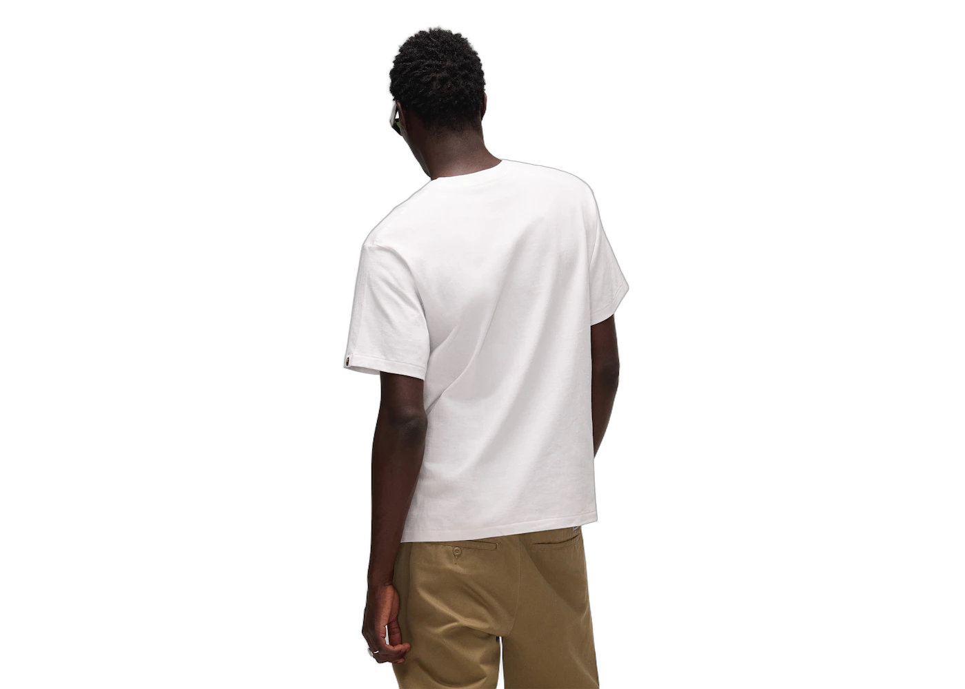 BAPE A Bathing Ape Check by Bathing Tee White/Beige