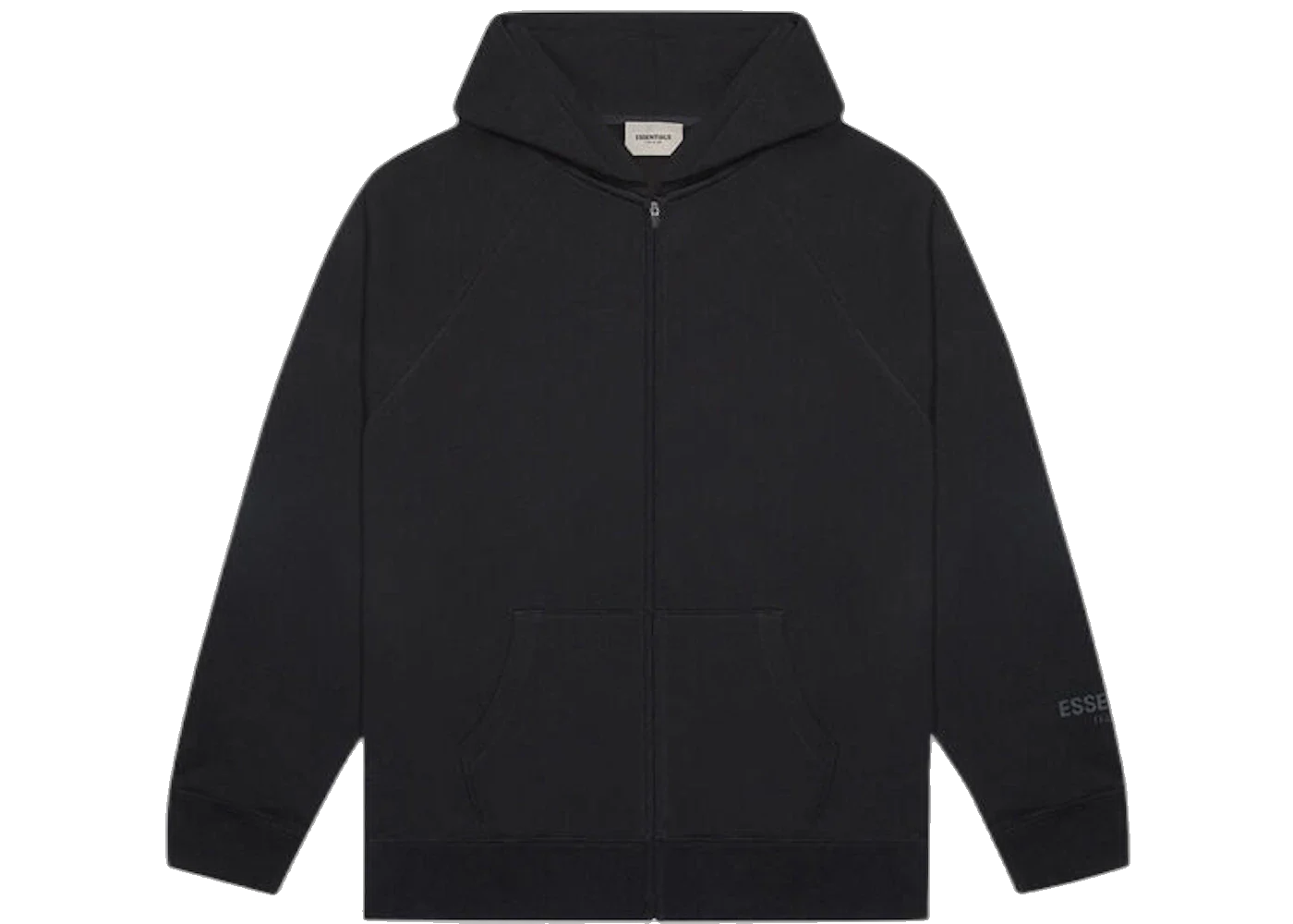 Fear of God Essentials 3D Silicon Applique Full Zip Up Hoodie Dark Slate/Stretch Limo/Black