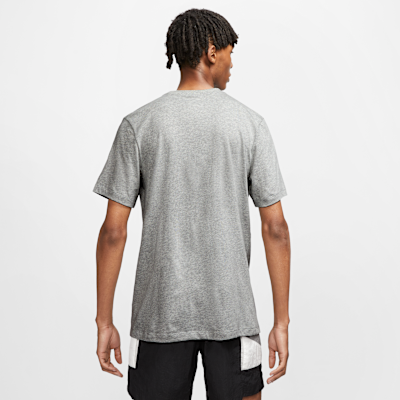 Nike Sportswear Club Men's T-Shirt Dark Grey Heather/Black