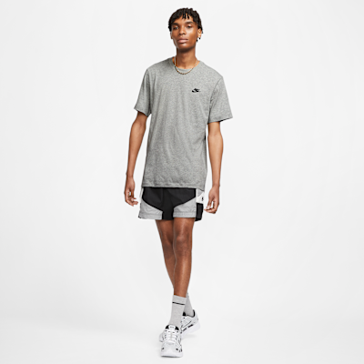 Nike Sportswear Club Men's T-Shirt Dark Grey Heather/Black
