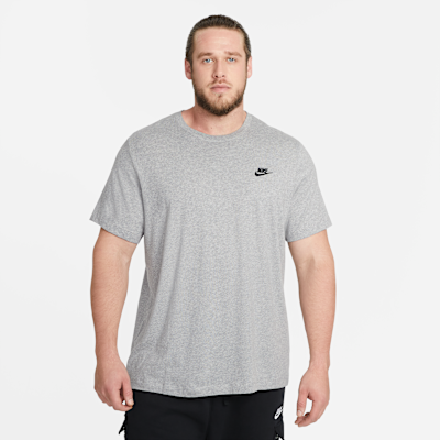 Nike Sportswear Club Men's T-Shirt Dark Grey Heather/Black