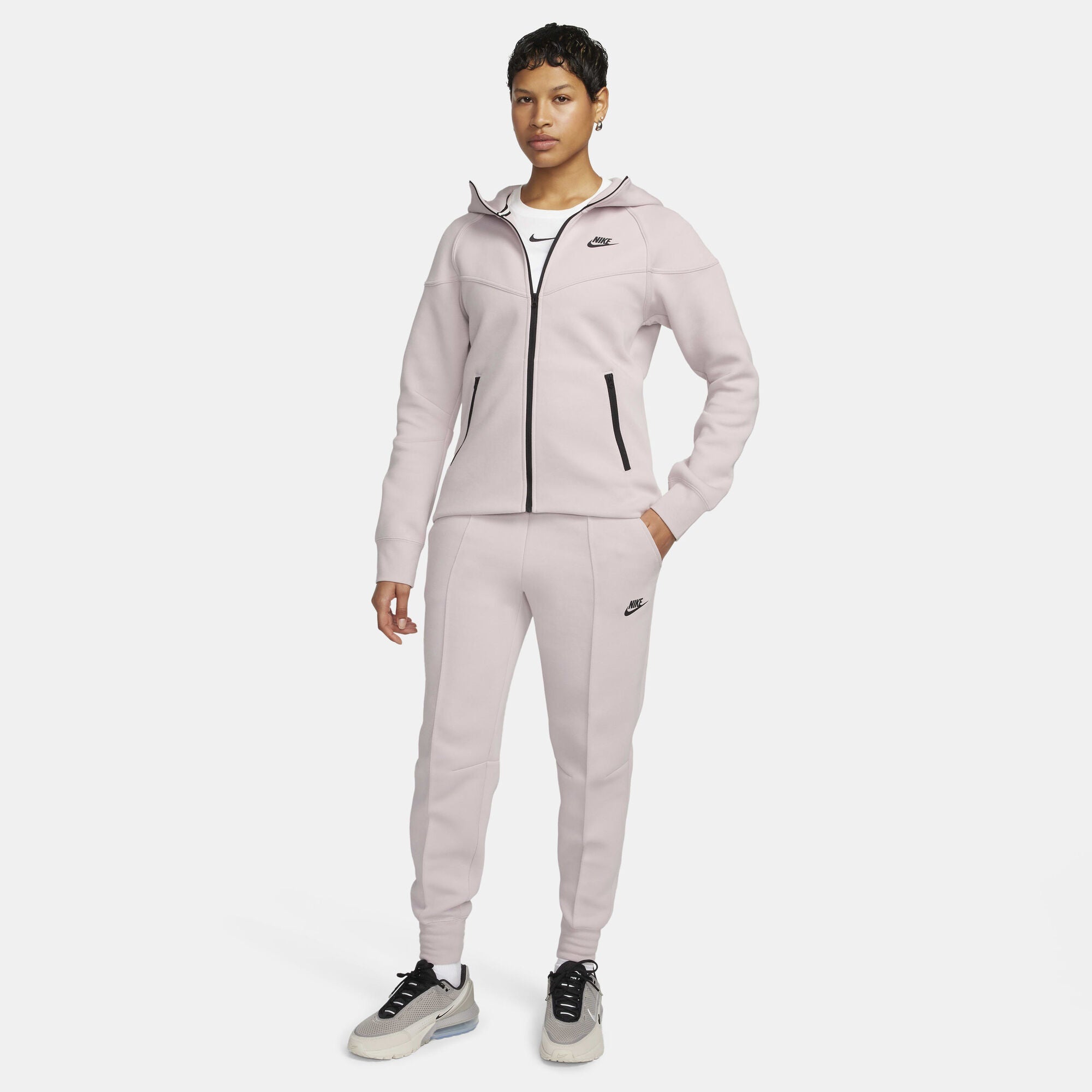 Nike Sportswear Tech Fleece Mid-Rise Joggers Platinum Violet/Black