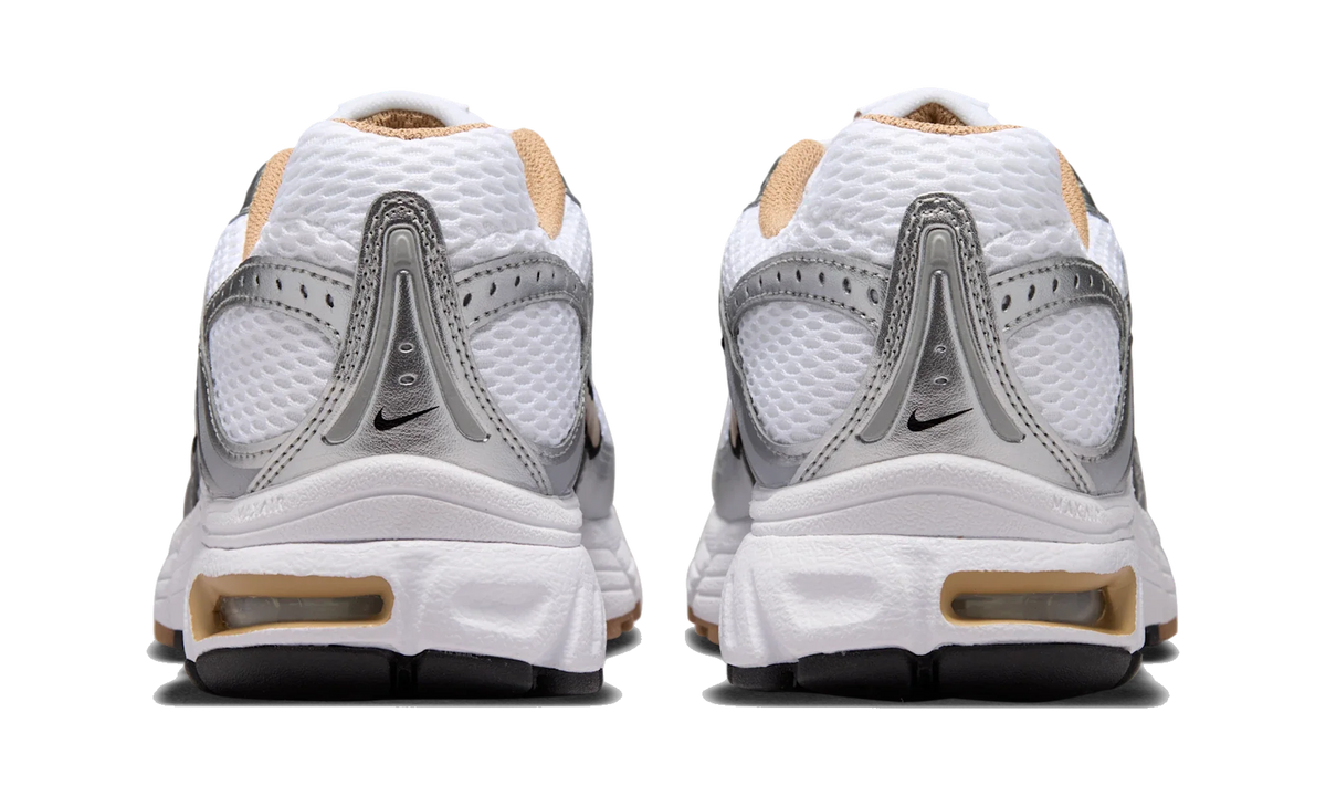 Nike Air Max Moto 2K shoes with reflective accents White/Metallic Silver/Black/British Khaki