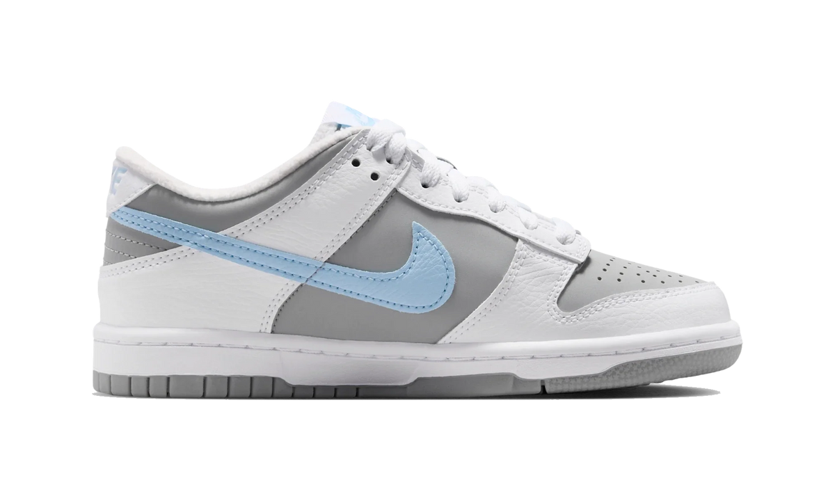 Nike Dunk Low (Boys') Shoes White/Light Smoke Grey/Celestine Blue