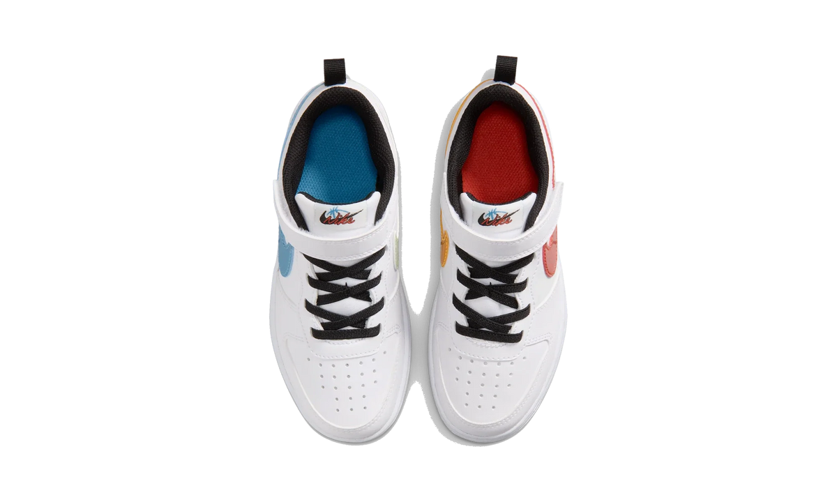 NikeCourt Borough Low White/Picante Red/Barely Volt/Current Blue