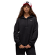 Air Jordan Flight Fleece Women's Satin-Lined Pullover Hoodie Black/Dark Smoke Grey