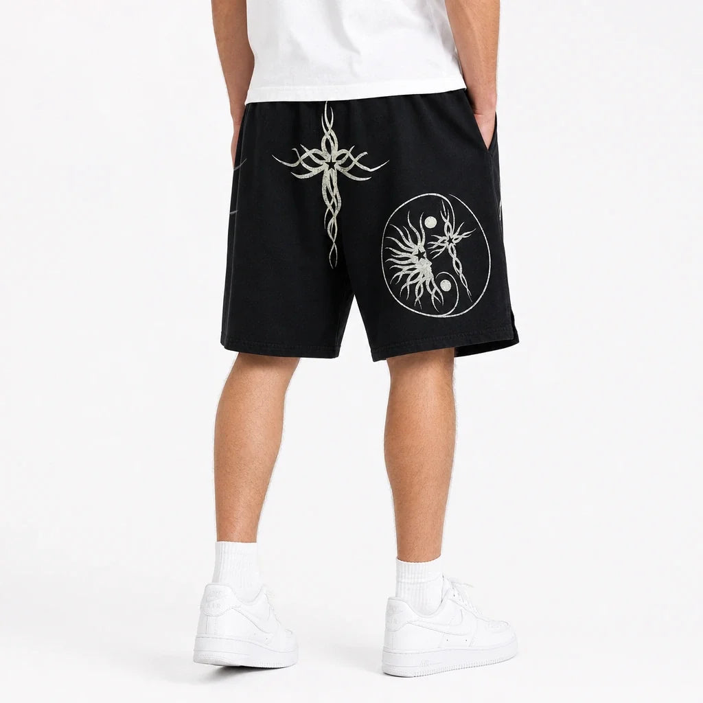 Hellstar Flame Yang Short Black