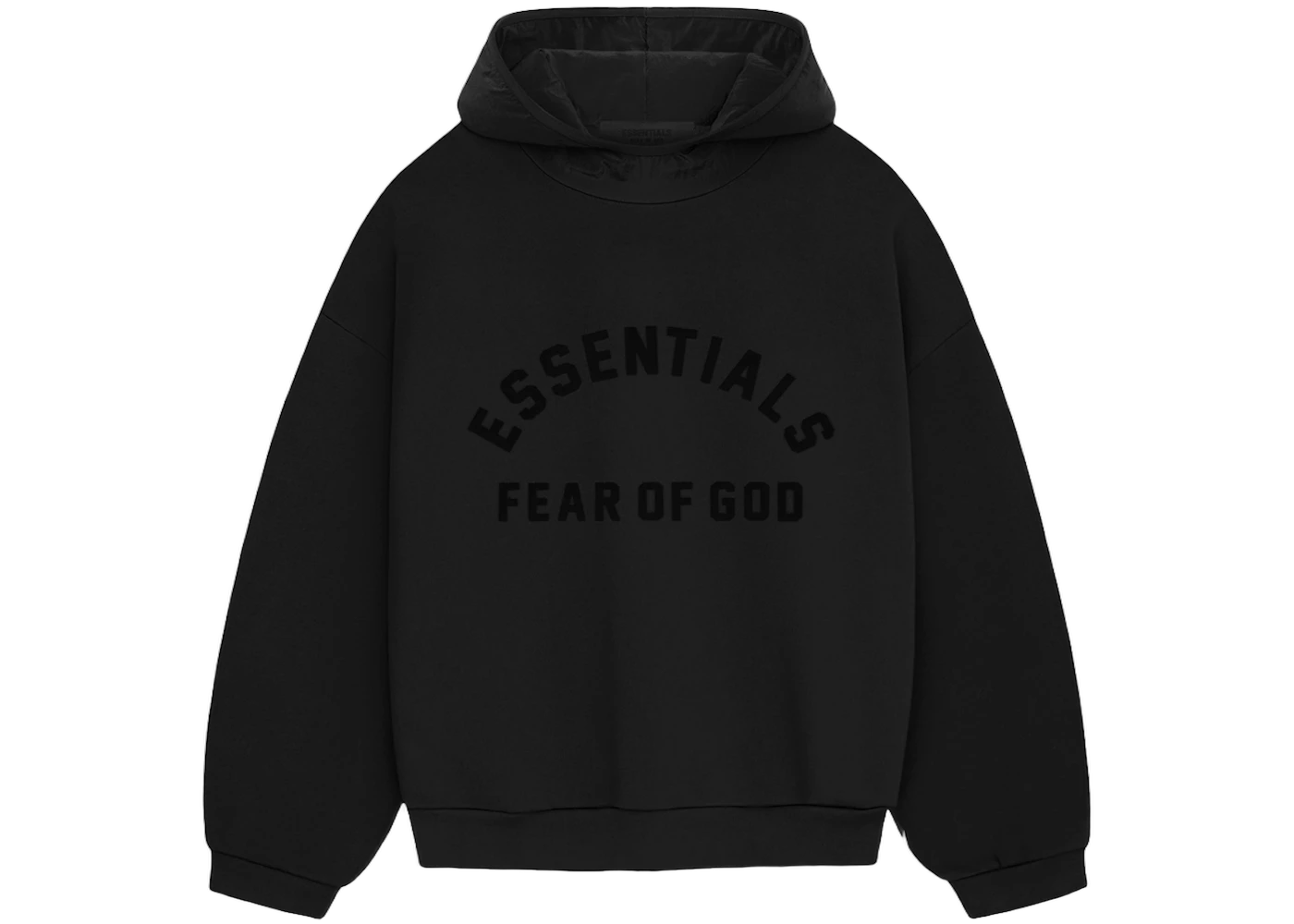 Fear of God Essentials Nylon Fleece Hoodie Jet Black/Jet Black, Jet Black/Jet Black (202SP244314F)